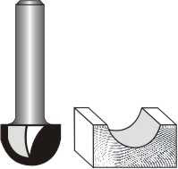 CORE BOX BIT 1/4' X 1/4'SH