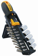 SCREWDRIWER SET 15PC WITH BITS SOCKETS AND BELT CLIP