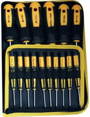 SCREW DRIVER SET 16 PC IN CANVAS BAG STANDARD & PRECISION SIZES INCL
