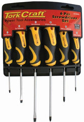 SCREW DRIVER SET 6 PCE WITH WALL MOUNTABLE RACK PH SL