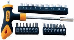 SCREWDRIVER BIT & SOCKET SET 24 PC T BAR