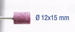 RUBY GRINDING STONES 12X15MM.CYL.SH3MM.2PCS