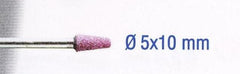 RUBY GRINDING STONES 5X10MM.CONE.SH2.35MM.2PCS