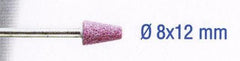 RUBY GRINDING STONES 8X12MM.CONE.SH3MM.2PCS