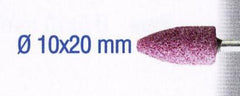 RUBY GRINDING STONES 10X20MM. BULLET.SH3MM.2PCS