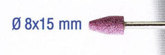 RUBY GRINDING STONES 8X15MM.CYL/CONE.SH3MM.2PCS