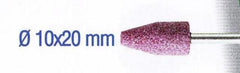 RUBY GRINDING STONES 10X20MM.CYL/CONE.SH3MM.2PCS