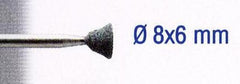 SILICON CARBIDE STONES 8X6MM.REVERSE TAPER.SH3MM.2PCS