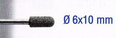 SILICON CARBIDE STONES 6X10MM.ROUND HEAD.SH3MM.2PCS