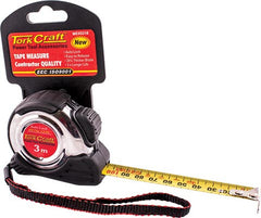 MEASURING TAPE SELF LOCK 3M X 16MM S/S & RUBBER CASING MATT FINISH