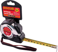 MEASURING TAPE SELF LOCK 5M X 19MM S/S & RUBBER CASING MATT FINISH