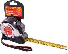 MEASURING TAPE SELF LOCK 8M X 25MM S/S & RUBBER CASING MATT FINISH