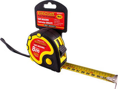 MEASURING TAPE  MULTI LOCK 8M X 25MM RUBBER CASING MATT FINISH