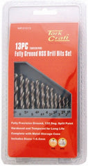 DRILL BIT SET 13PCE HSS GROUND BRIGHT FINISH