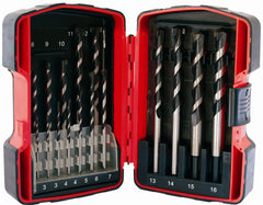 MASONRY DRILL BIT SET 16PC 3 - 16mm IN PLASTIC CASE