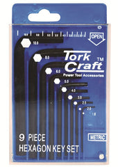 HEX KEY SET 9PC 1.5-10MM CR-V IN PLASTIC CASE