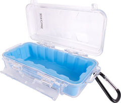 MICRO CASE BLUE 169 X 123 X 50MM SIL./LINER WITH CARABIN.CLIP