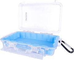 MICRO CASE BLUE 198 X 130 X 53MM SIL./LINER WITH CARABIN.CLIP
