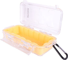 MICRO CASE YELL. 169 X 123 X 50MM SIL./LINER WITH CARABIN.CLIP
