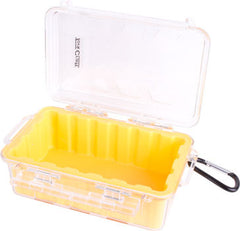 MICRO CASE YELL. 199 X 130 X 79MM SIL./LINER WITH CARABIN.CLIP