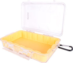 MICRO CASE YELL. 247 X 143 X 66MM SIL./LINER WITH CARABIN.CLIP