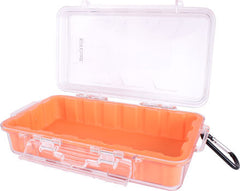 MICRO CASE ORAN.247 X 143 X 65MM SIL./LINER WITH CARABIN.CLIP