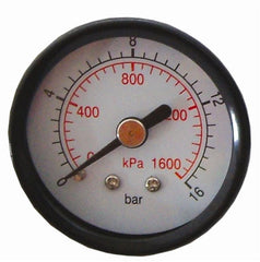 PRESSURE GAUGE 40MM REAR 1/8'