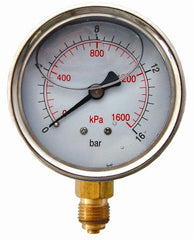 PRESS.GAUGE 63MM BOTTOM 1/4' GLYCERINE