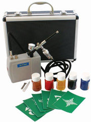 COMP MINI AIR - BATTERY - A138 AIRBRUSH+5 X PAINTX 6 STENCILS