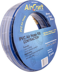 PVC HOSE 8MM X 10M WITH 1-4' MALE FITTINGS