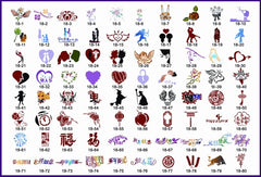BOOK 18 TATTOO STENCILS 55 mide-size designs