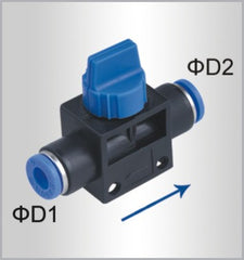 PU HOSE FITTING VALVE 6MM-6MM