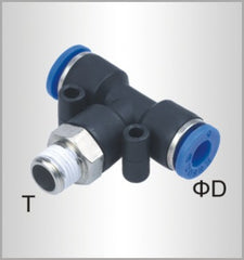 PU HOSE FITTING TEE 8MM-1/4 M