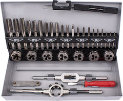 TAP AND DIE SET 32PCE 3-12MM HSS IN STEEL CASE