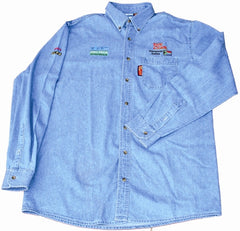 VERMONT BLUE DENIM LARGE SHIRT STONE WASHED