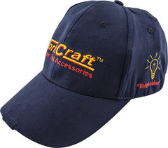 BASE BALL CAP 5 LED LIGHTS NAVY BLUE ONE SIZE FITS ALL WITH TORK CRAFT