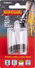 MINI FLAP WHEEL 29.5 X 9.5 X3.2MM SHANK 120G
