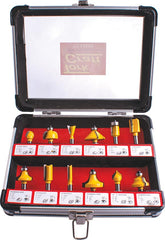 ROUTER BIT SET 12PC/ALU.CASE 1/4'