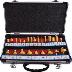 ROUTER BIT SET 24PC ALUM.CASE 1/4'