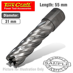 ANNULAR HOLE CUTTER HSS 31 X 55MM BROACH SLUGGER BIT