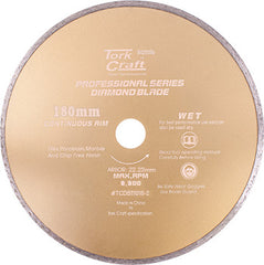 DIAMOND BLADE CONT. RIM 180 X 22.23