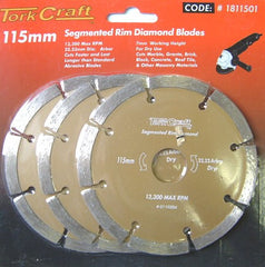 DIAM.BLD.3PCE SET 115MM SEGMTD