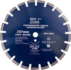 DIAMOND BLADE 350x25.4MM ASPHALT LASER WELDED SEGMENTED TAR