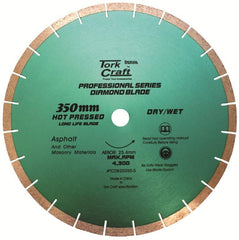 DIAMOND BLADE 350x25.4MM ASPHALT HOT PRESSED SEGMENTED TAR