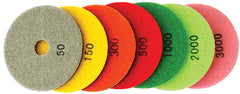 SET OF 7 DIAMOND POLISHING PADS 100MM