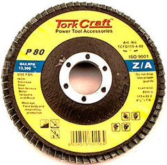 FLAP DISC ZIRCONIUM 115MM 80GRIT ANGLED