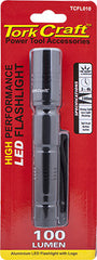 TORCH LED ALUM. 100LM BLK USE 2 X AA BATTERIES TORK CRAFT