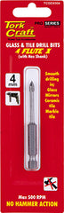 GLASS & TILE DRILL 4MM 4 FLUTE WITH HEX SHANK