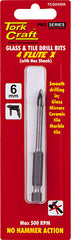 GLASS & TILE DRILL 6MM 4 FLUTE WITH HEX SHANK