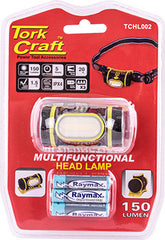HEAD LIGHT LED 150 LUMENS USES 3 x AAA BATTERIES TORK CRAFT